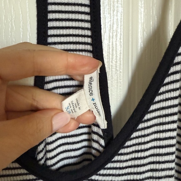 Silence + Noise Monochrome Striped Romper - Size XS - Picture 6 of 7